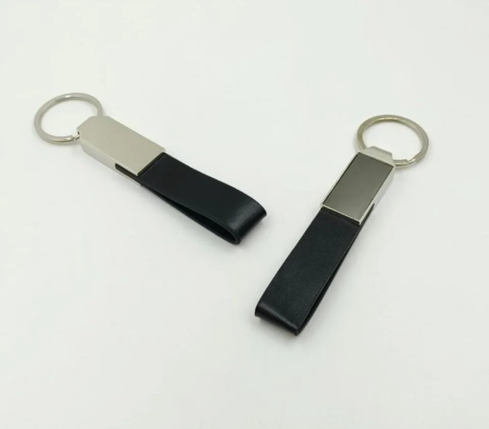 Loop strap keychain, chrome or gold