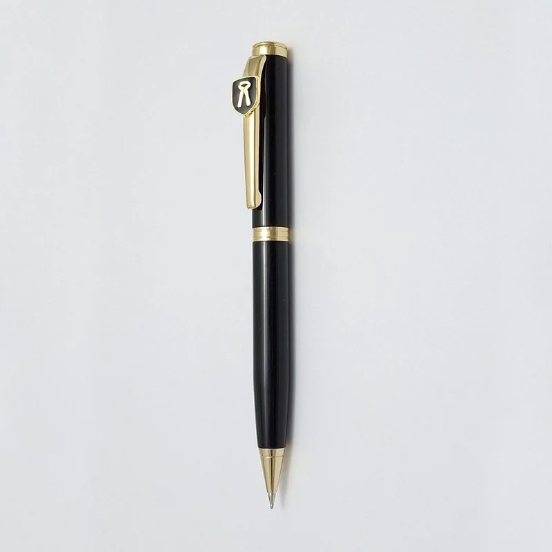 Advocate ballpoint, glossy black with gold trim