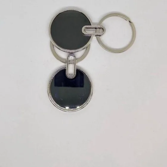 Round double-disc keychain