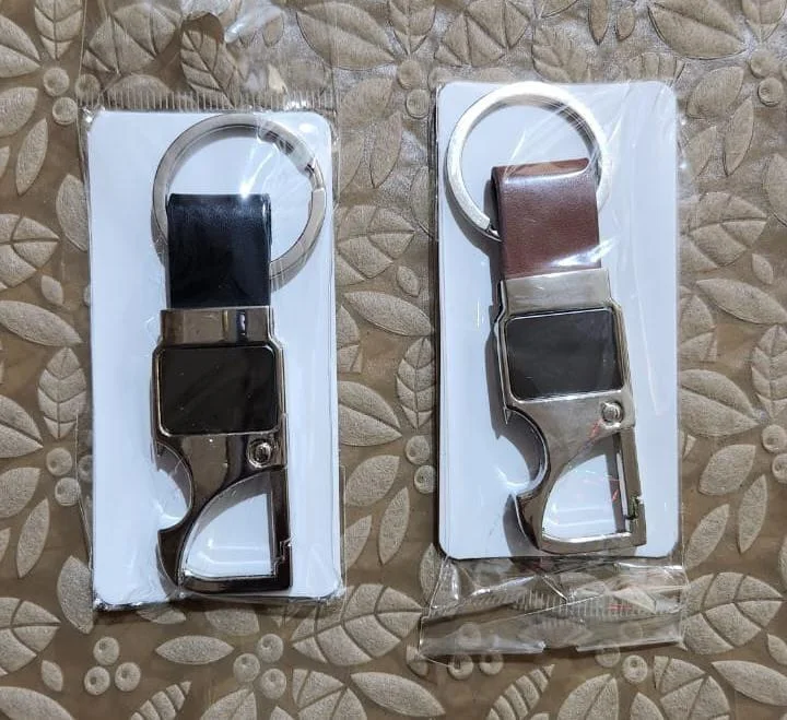 Hook keychain with a bottle opener